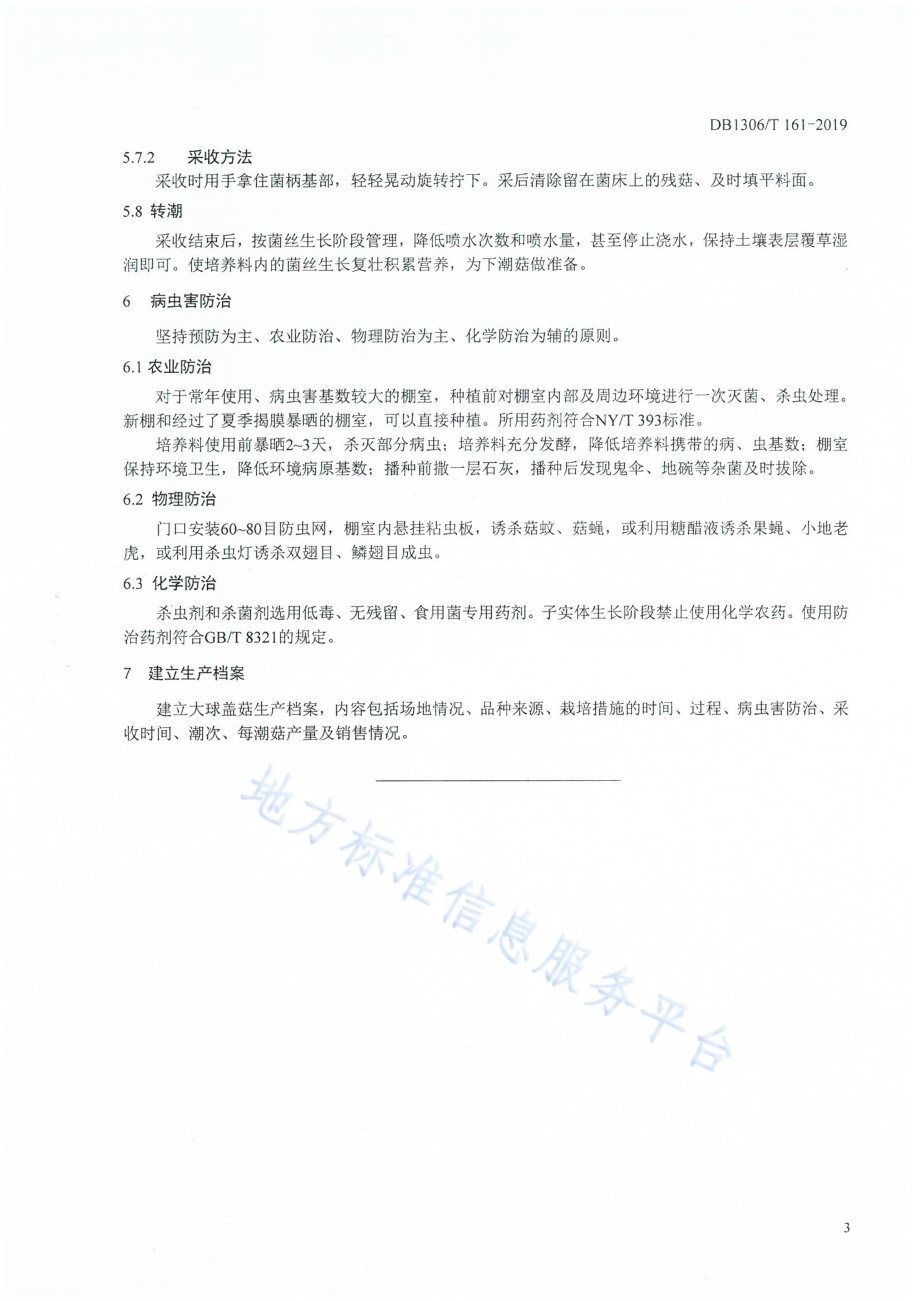大球盖菇棚室生产技术规程DB1306／T 161-2019.pdf_第5页