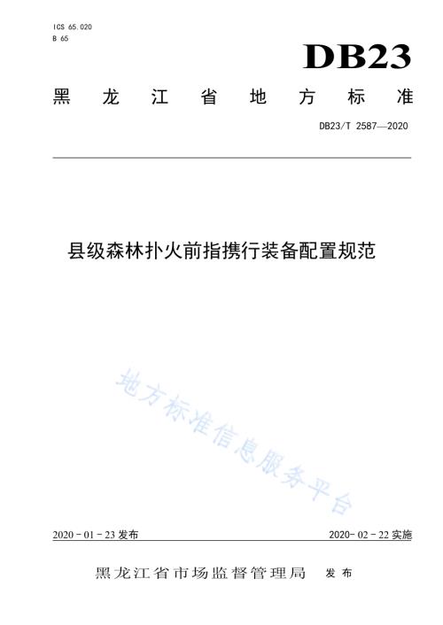 县级森林扑火前指携行装备配置规范DB23／T 2587-2020.pdf