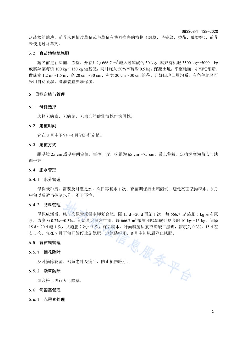 草莓露地育苗技术规程DB3208／T 138-2020.pdf_第5页