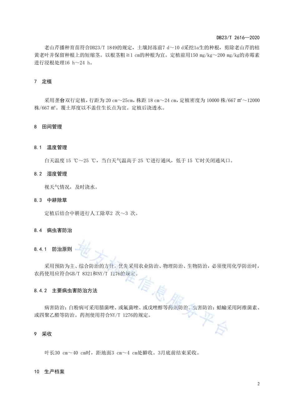温室老山芹冬季栽培技术规程DB23／T 2616—2020.pdf_第4页