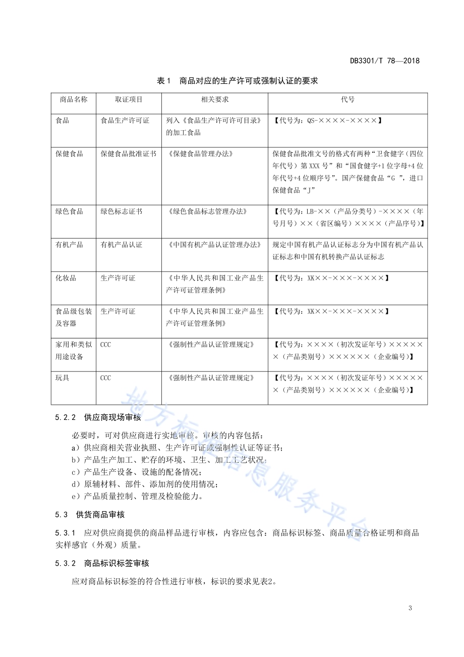 重点商品供应商质量控制规范DB3301／T 78-2018.pdf_第5页