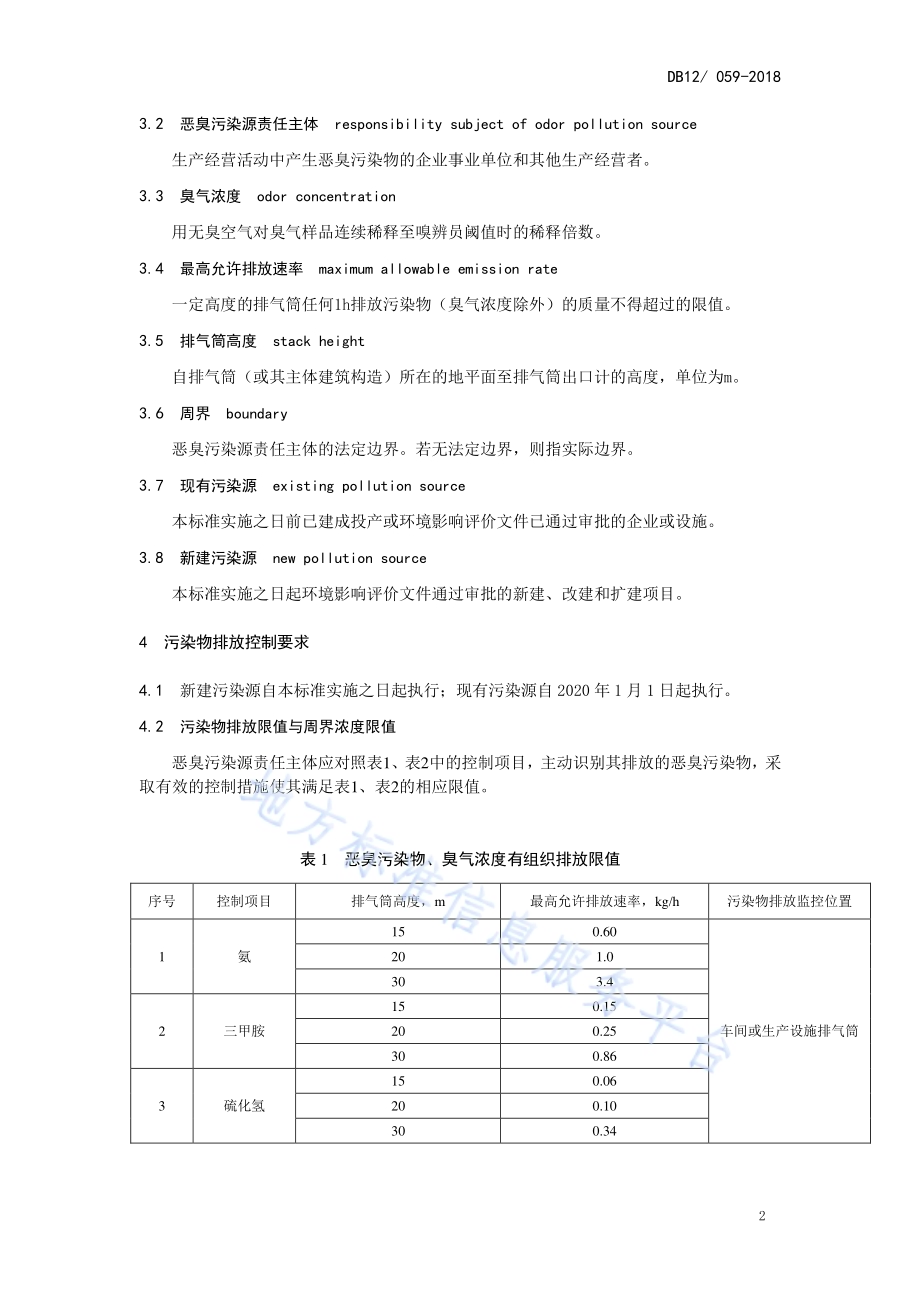 恶臭污染物排放标准DB12／ 059-2018.pdf_第5页