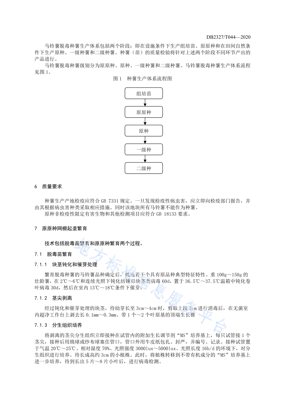 《马铃薯原原种网棚起垄繁育技术规程》DB2327／T044-2020.pdf_第5页