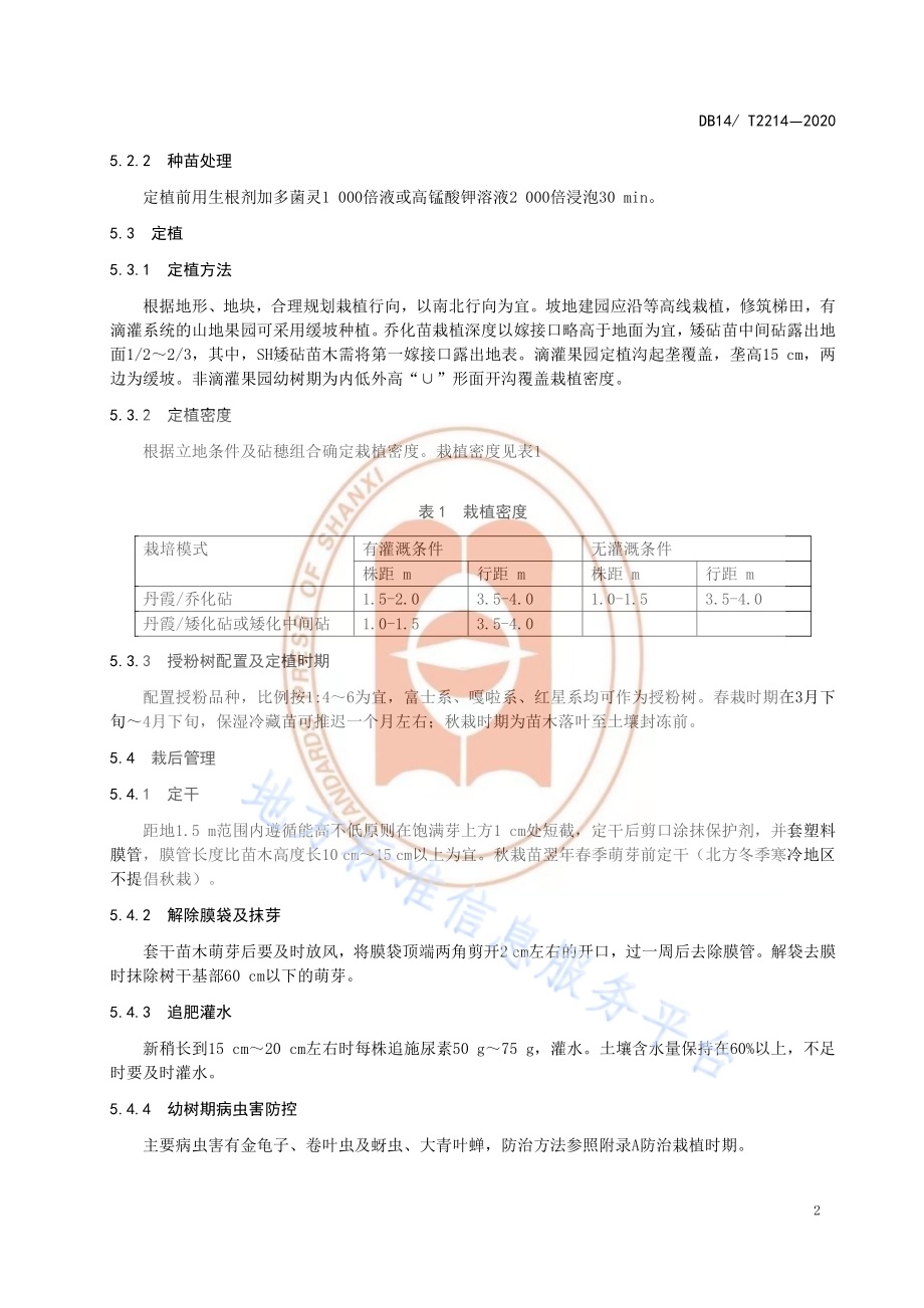 《丹霞苹果栽培技术规程》DB14／T2214-2020.pdf_第5页