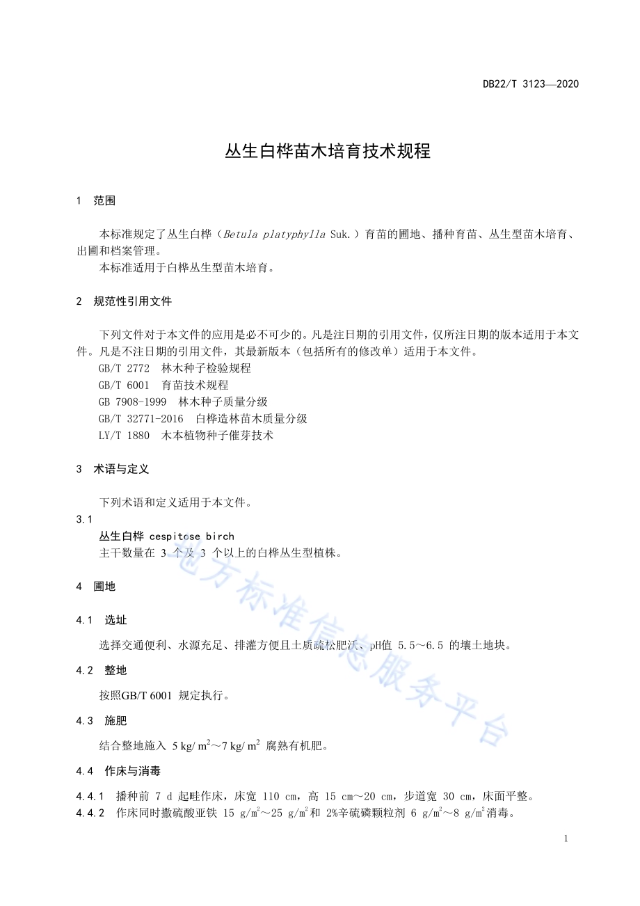 丛生白桦苗木培育技术规程DB22／T 3123-2020.pdf_第5页