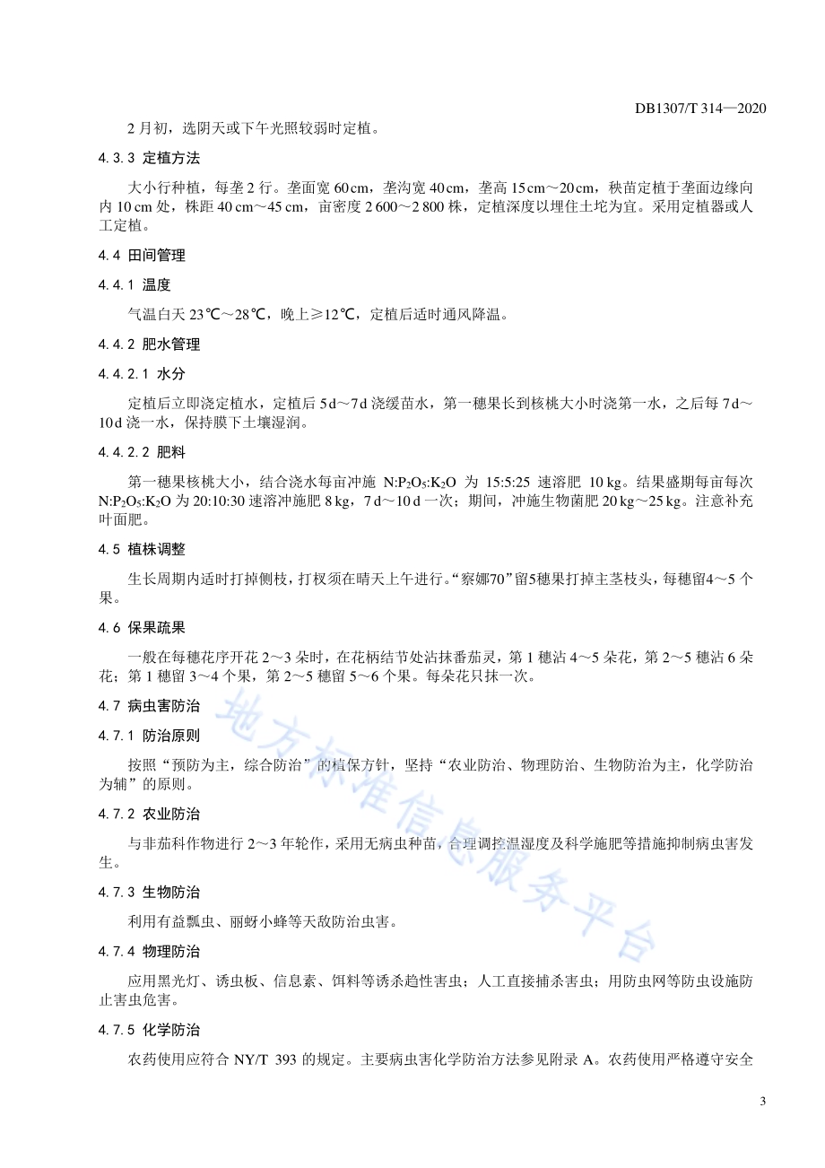 番茄早春茬温室栽培技术规程DB1307／T 314-2020.pdf_第4页