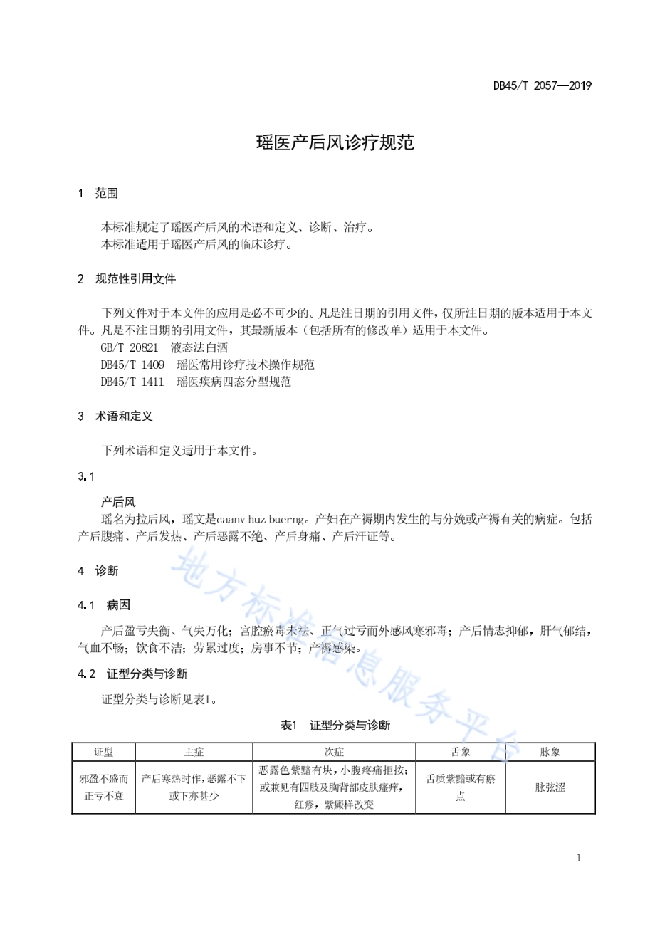 瑶医产后风诊疗规范DB45／T 2057-2019.pdf_第5页