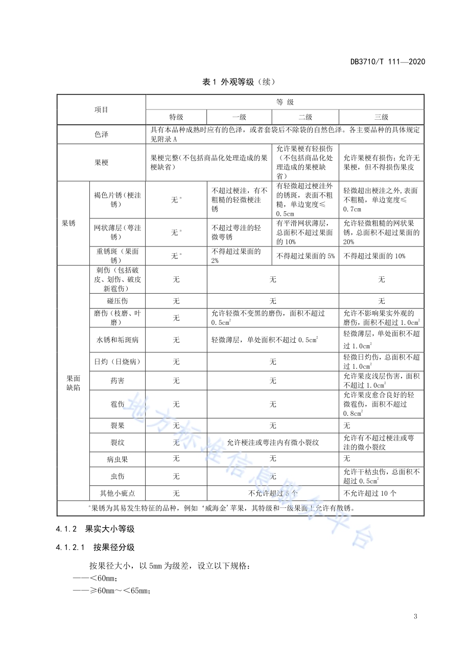 威海苹果鲜果分级与检验DB3710／T 111-2020.pdf_第5页