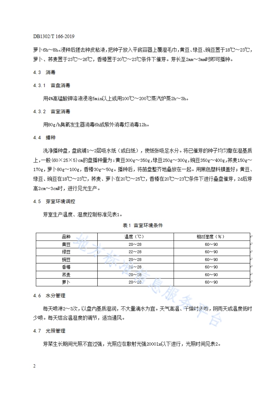 芽菜生产技术规程DB1302／T 166－2019.pdf_第4页