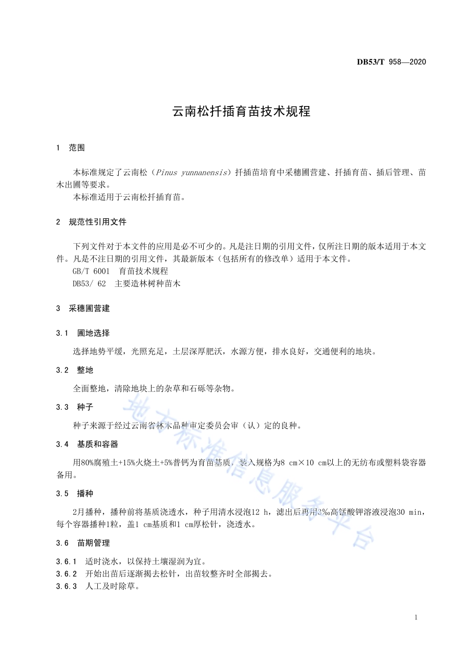 云南松扦插育苗技术规程DB53／T 958-2016.pdf_第5页