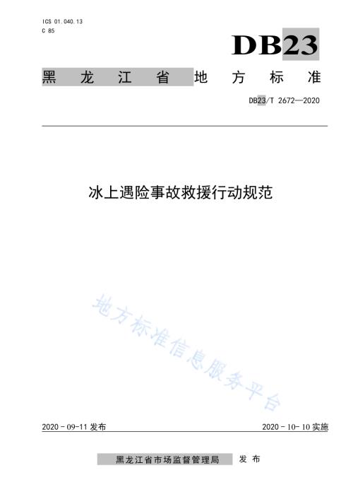 冰上遇险事故救援行动规范DB23／T 2672—2020.pdf
