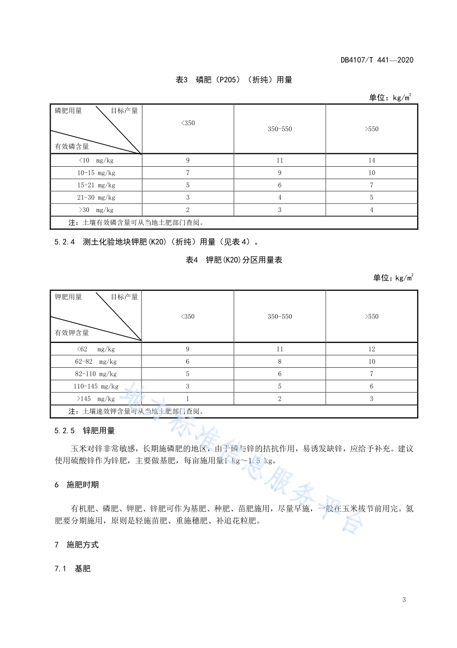 夏玉米测土配方施肥技术规程DB4107／T 441-2020.pdf_第5页