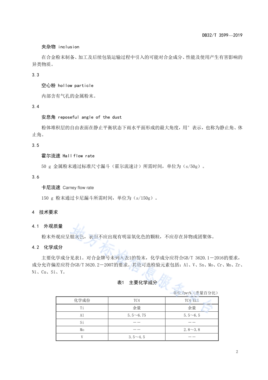 增材制造 钛合金零件激光选区熔化用粉末通用技术要求DB32／T 3599—2019.pdf_第5页
