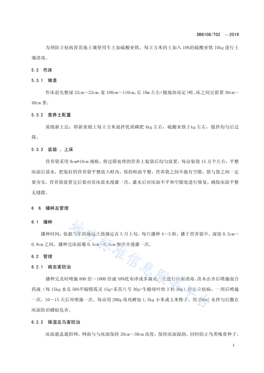 樟子松实生苗培育技术规程DB6108／T02 -2019.pdf_第5页