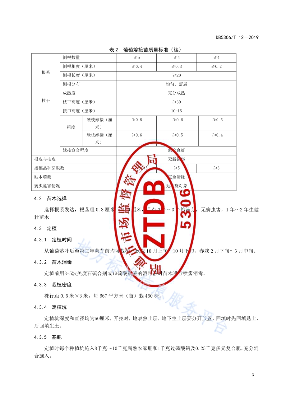 昭阳区鲜食葡萄生产技术规程DB5306／T 12—2019.pdf_第5页