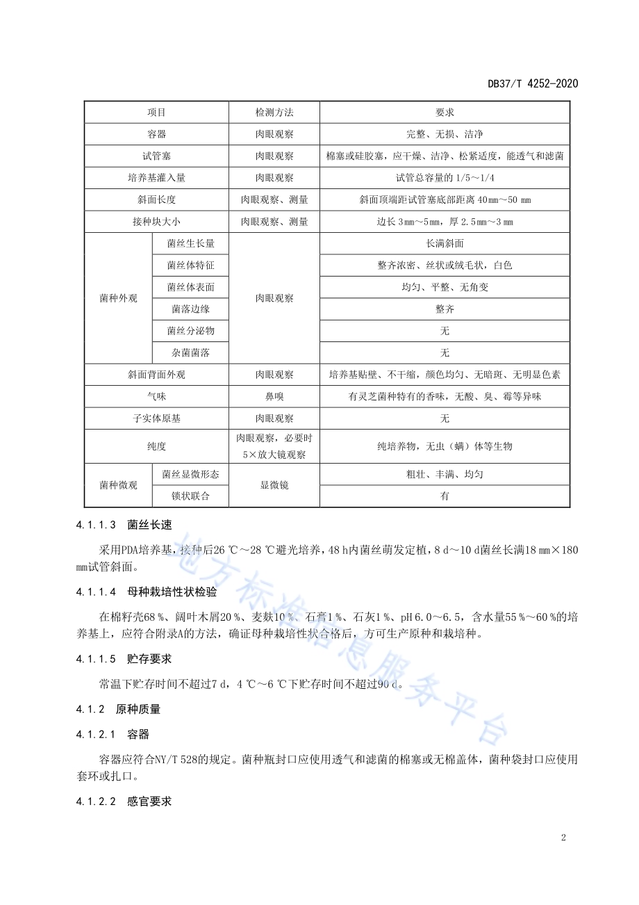 灵芝菌种质量要求DB37／T 4252—2020.pdf_第5页