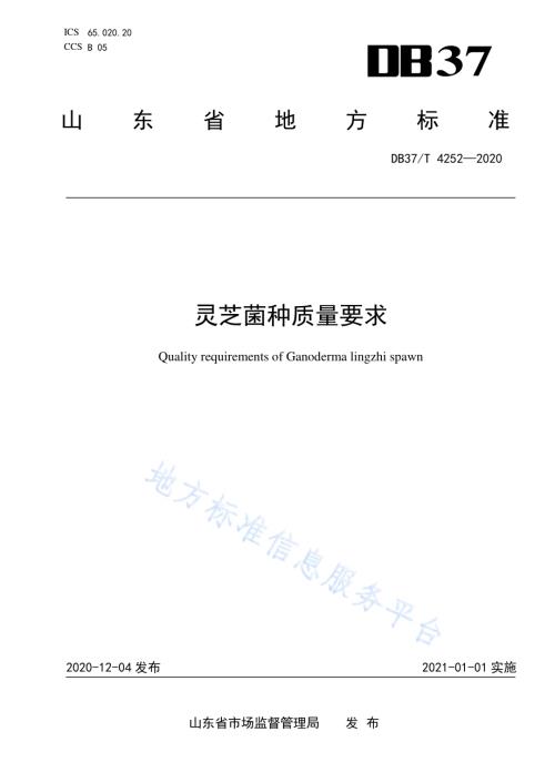 灵芝菌种质量要求DB37／T 4252—2020.pdf