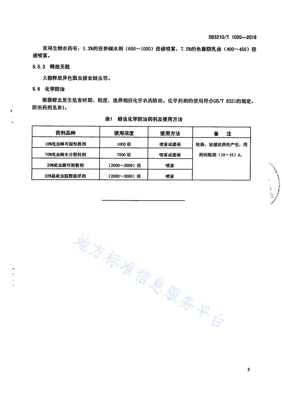 设施蔬菜蚜虫绿色防控技术规程DB3210／T 1020-2018.pdf_第5页