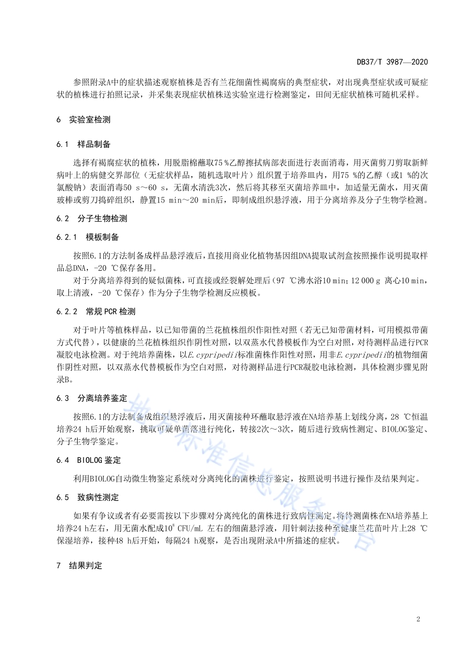 兰花细菌性褐腐病菌检疫鉴定方法DB37／T 3987—2020.pdf_第4页