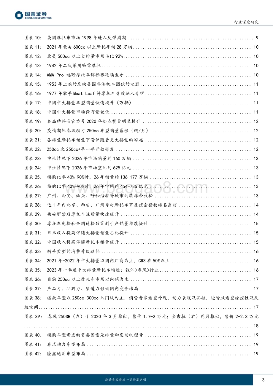 20230424_国金证券_中大排量摩托车行业证券研究报告：大排量方兴未艾行业龙头率先受益_37页.pdf_第3页