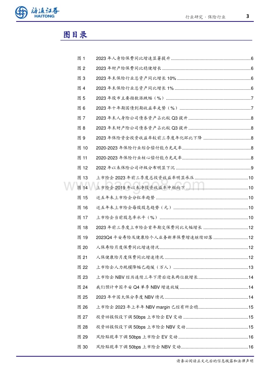 20240304_海通证券_保险行业2023年报前瞻：投资与保费“冰火两重天”净利润承压而NBV高增长_20页.pdf_第3页