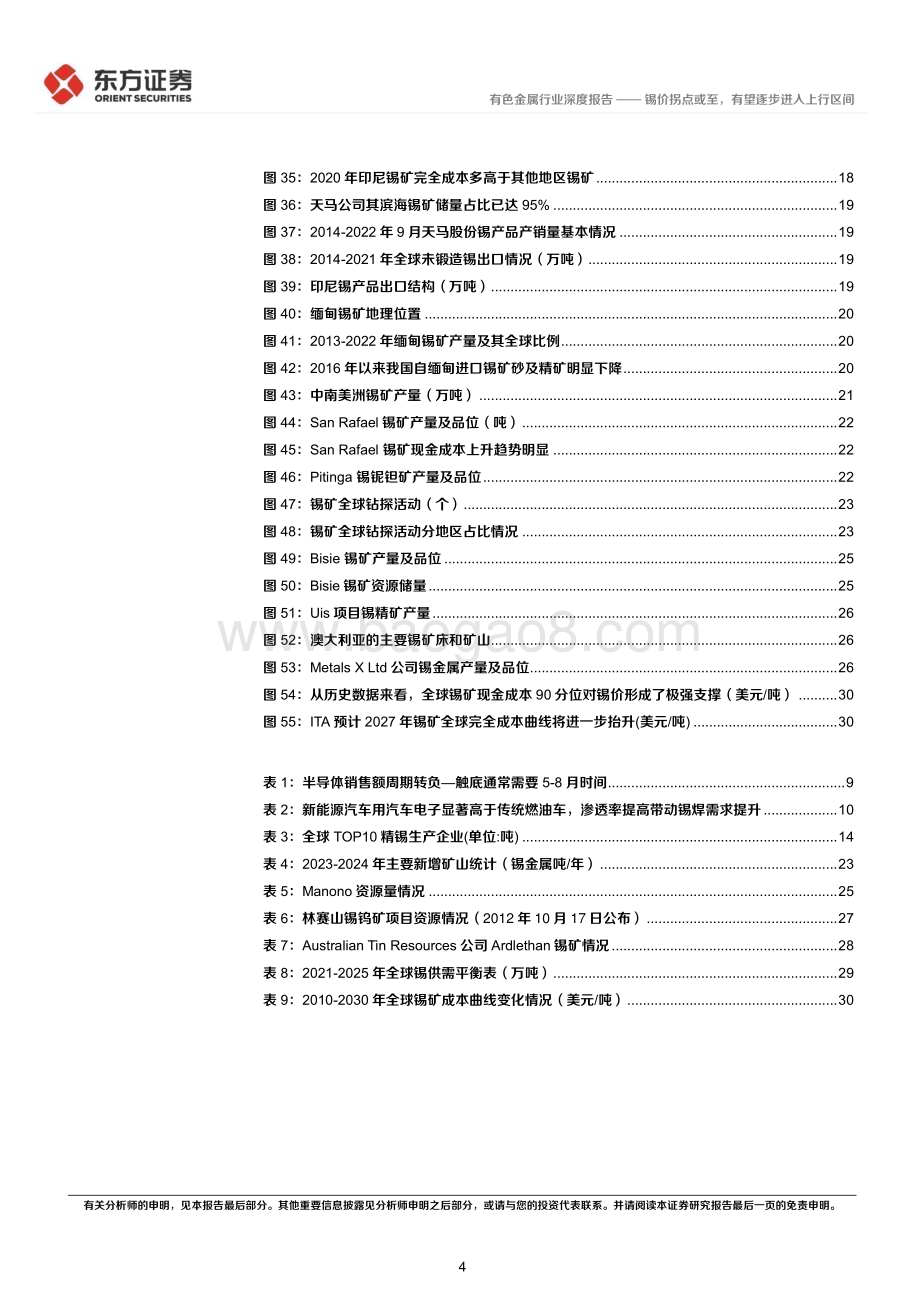 20230327_东方证券_锡行业证券研究报告：锡价拐点或至有望逐步进入上行区间_35页.pdf_第4页