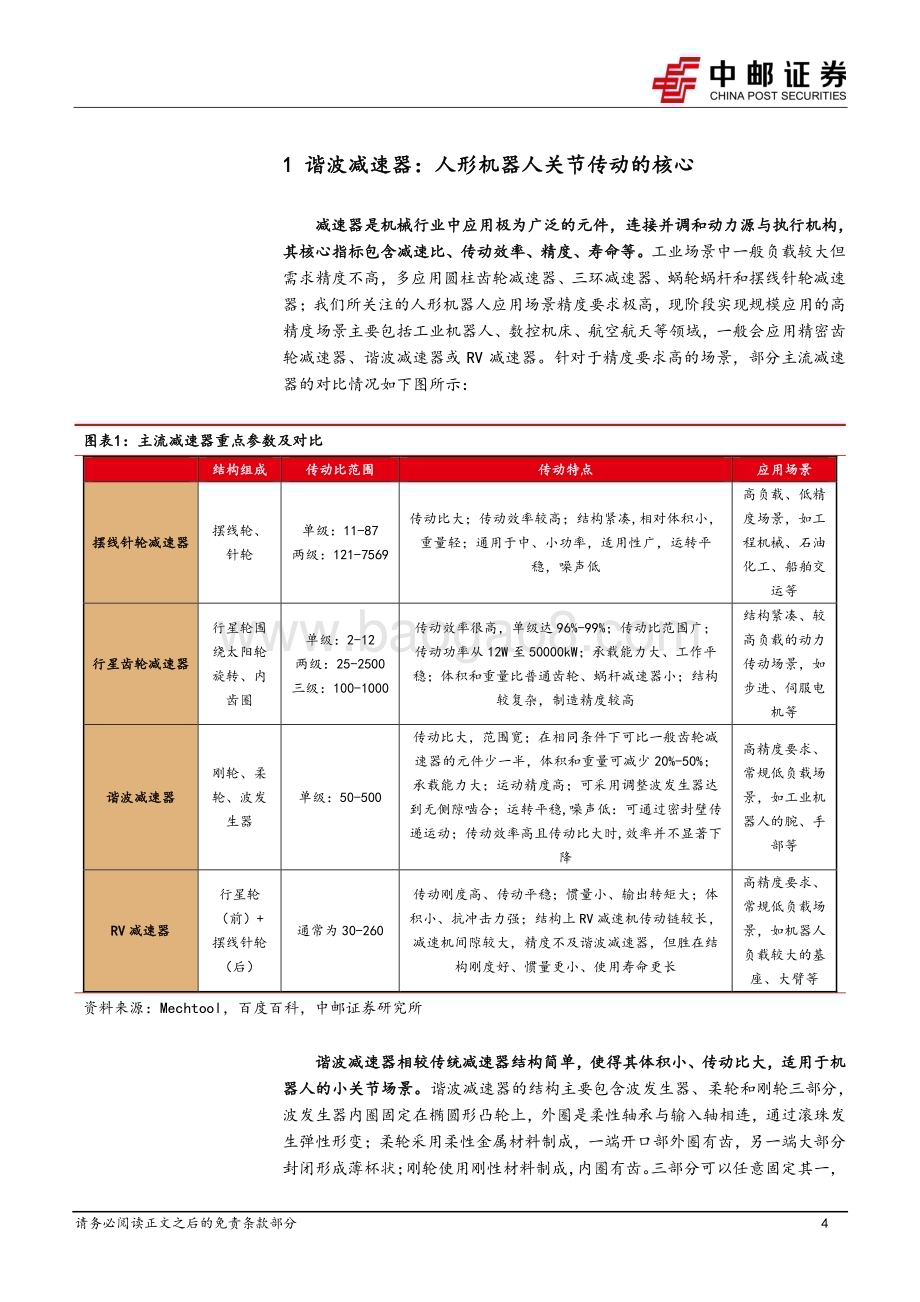 20240225_中邮证券_机械设备行业机器人轻负载关节的核心传动部件：谐波减速器_16页.pdf_第4页