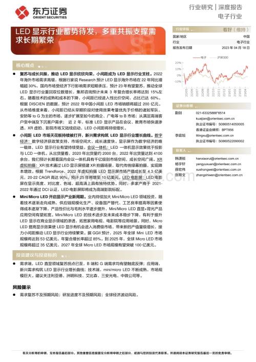 20230418_东方证券_电子行业证券研究报告：LED显示行业蓄势待发多重共振支撑需求长期繁荣_22页.pdf