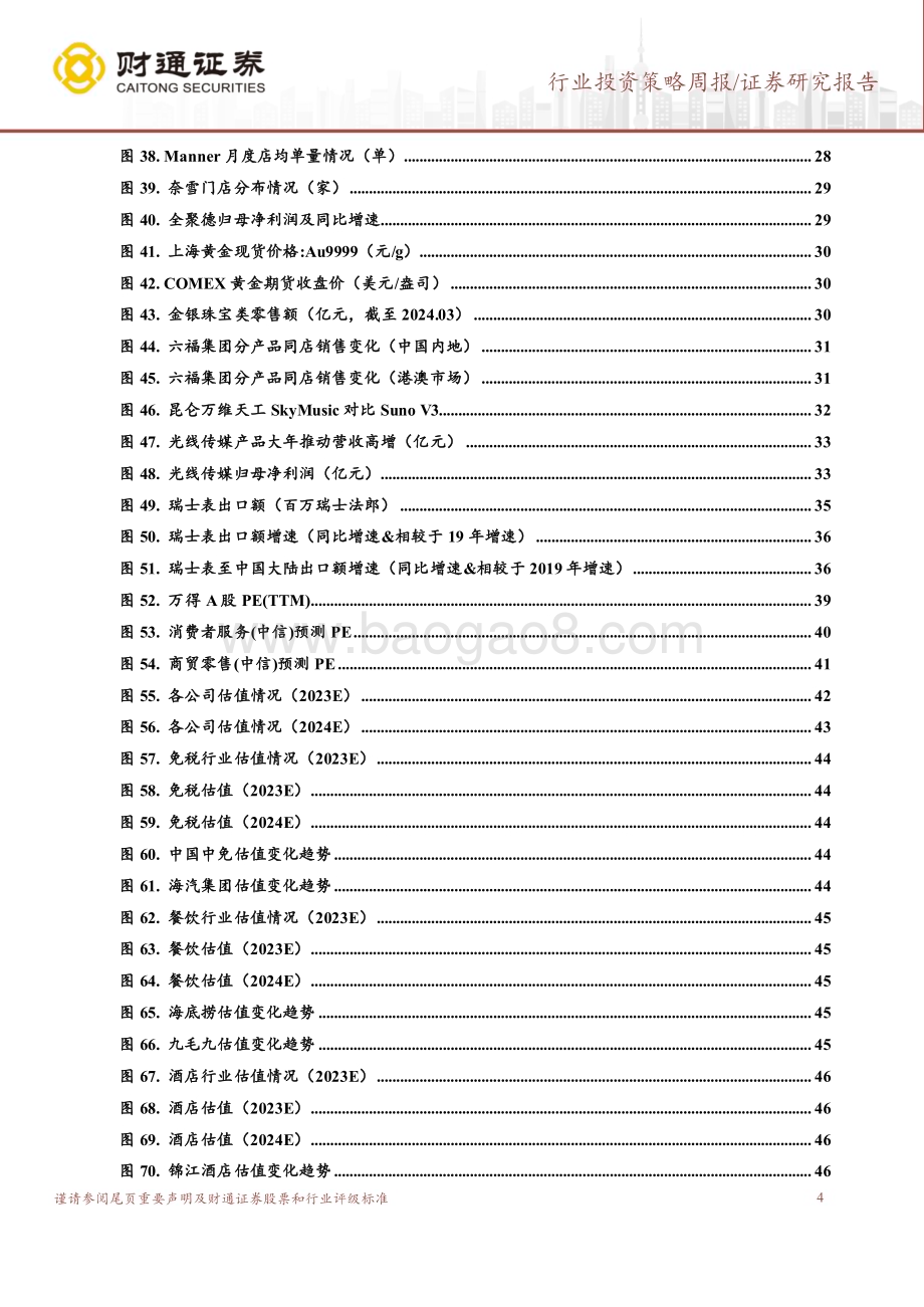 20240421_财通证券_社会服务行业：边际加强黄金、教育、旅游、胶原蛋白、酒店_53页.pdf_第4页