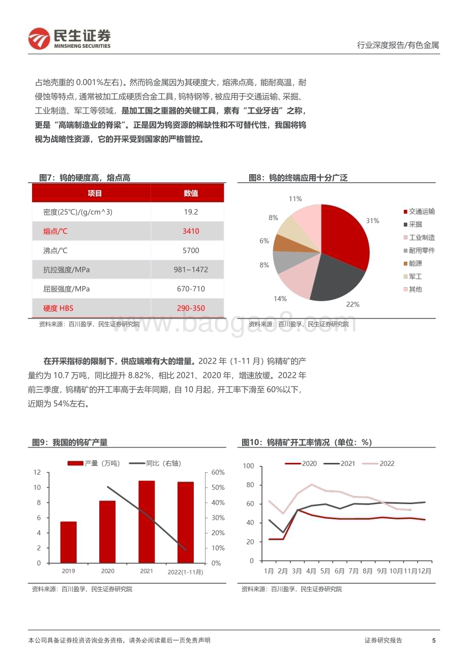 20230202_民生证券_钨行业证券深度报告：战略金属之王从工业的“牙齿”到高端制造的“脊梁”_34页.pdf_第5页