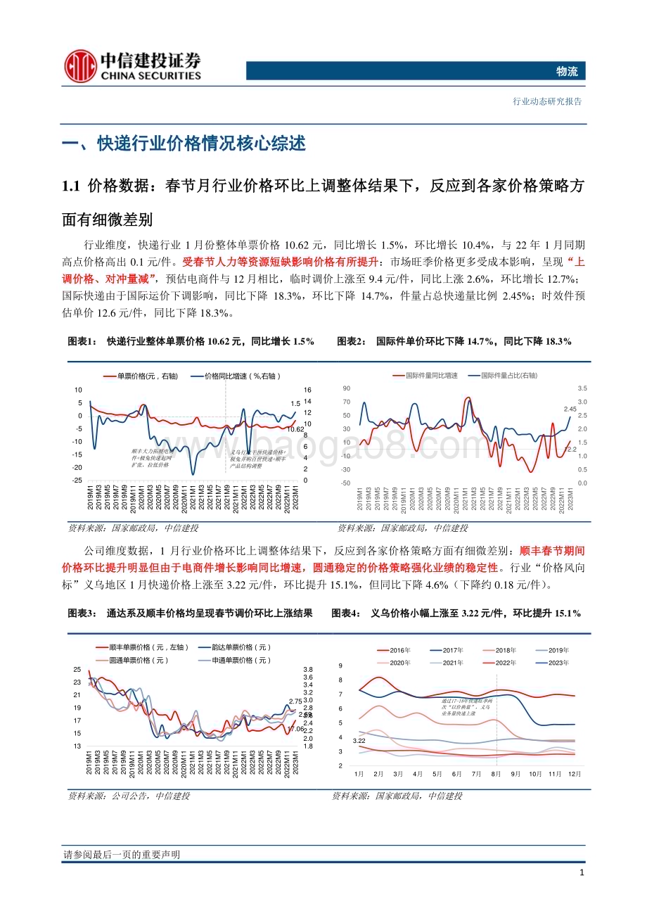 20230224_中信建投证券_物流行业证券研究报告：量价变化好于往年顺丰春节月市占率增幅反弹圆通价格稳定性体现_20页.pdf_第4页