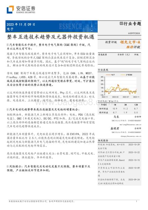 20231109_安信证券_电子行业研究报告：整车互连趋势与元器件投资机遇_38页.pdf