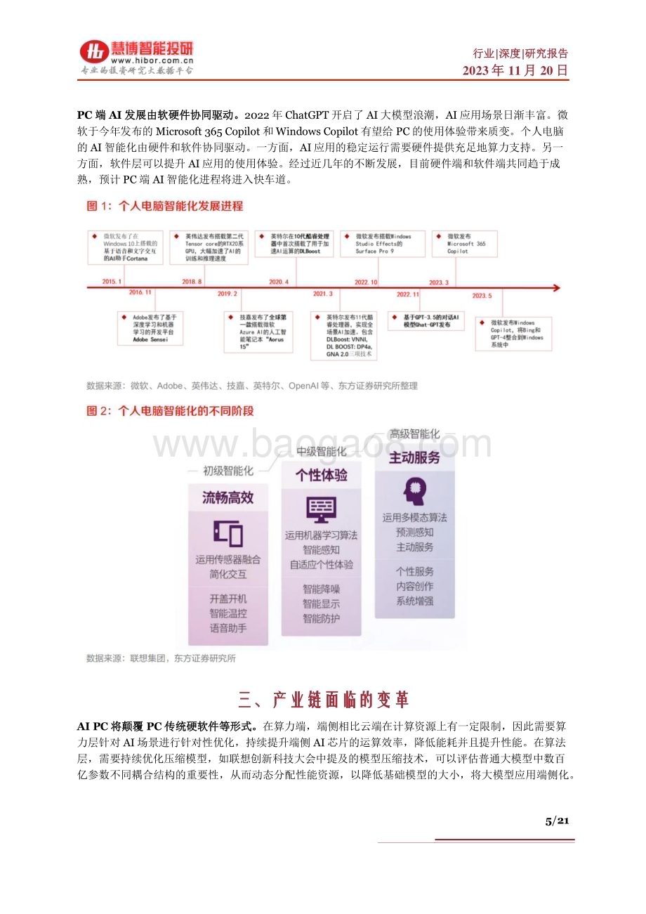 20231120_慧博智能投研_AI PC行业深度报告：格局演变、发展趋势、产业链及相关公司深度梳理_21页.pdf_第5页