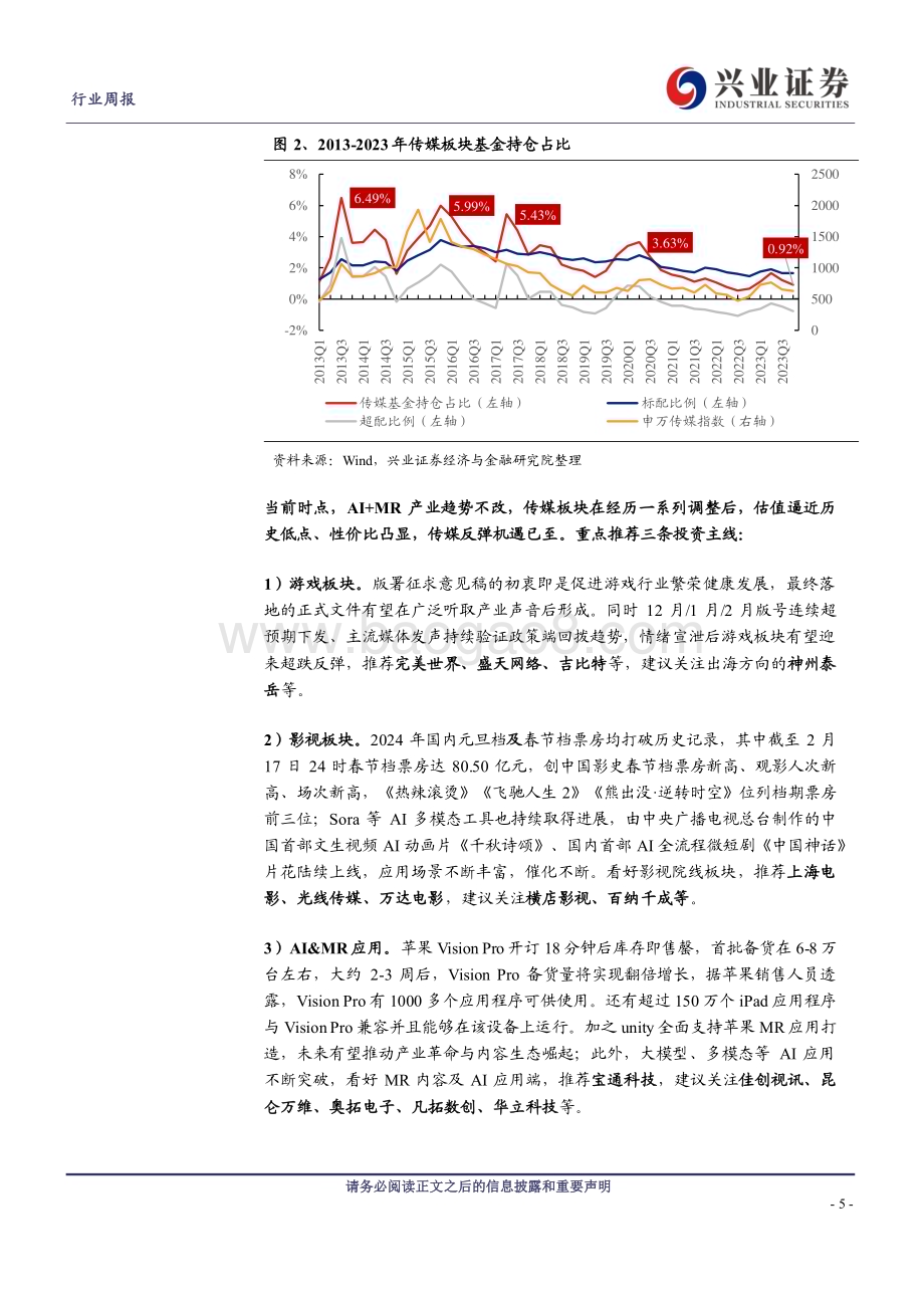 20240303_兴业证券_传媒行业：国内首部AI微短剧上线版号持续超预期下发_20页.pdf_第5页