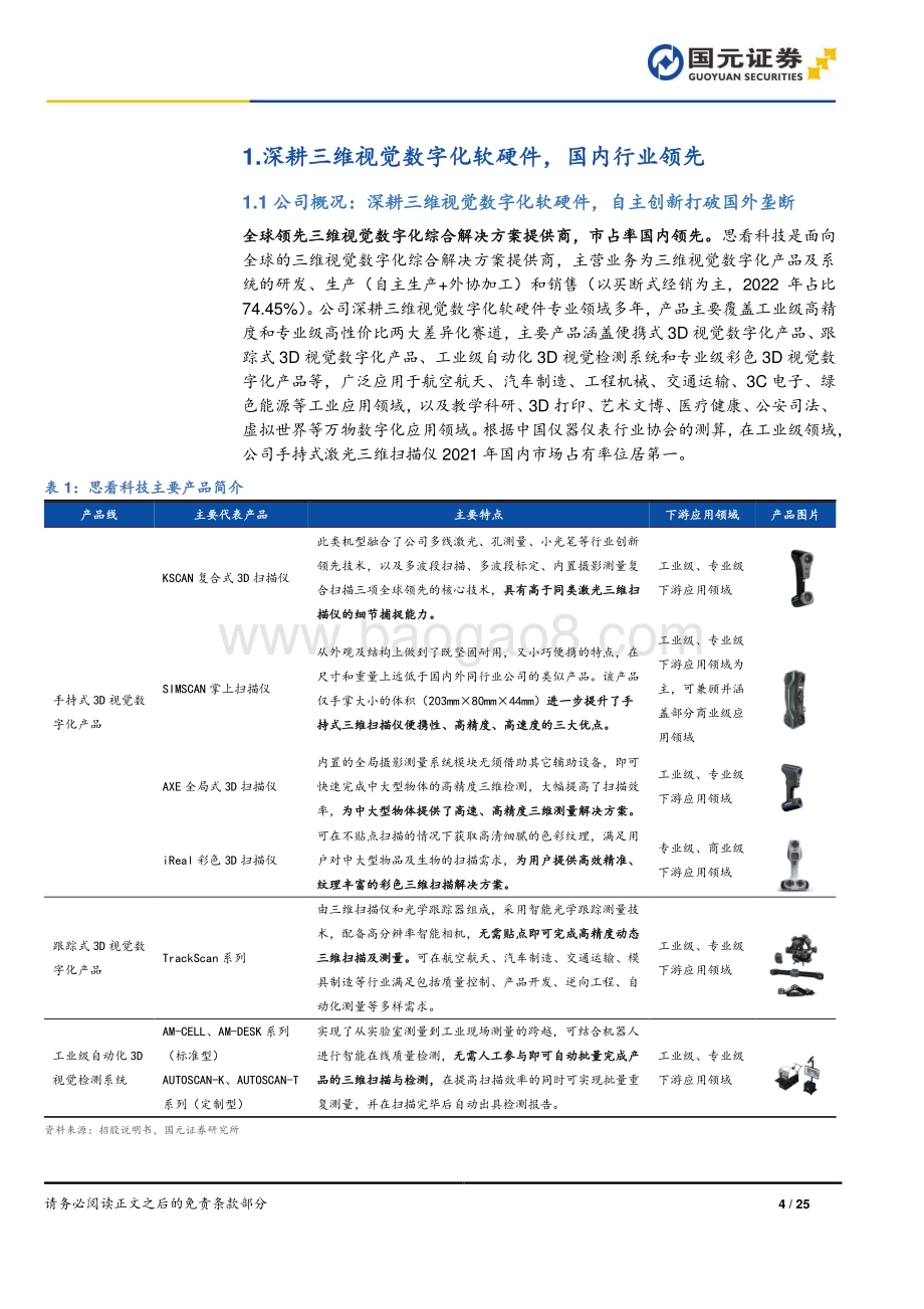 20240327_国元证券_信息技术行业：思看科技首次覆盖报告专注三维视觉数字化行业核心技术持续突破_25页.pdf_第4页