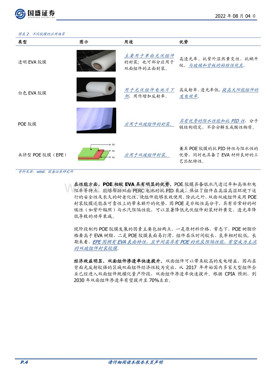 20220804_国盛证券_电力设备行业专题研究：2023年EVA粒子供应缺口或将加剧胶膜环节有望维持高盈利_14页.pdf_第4页