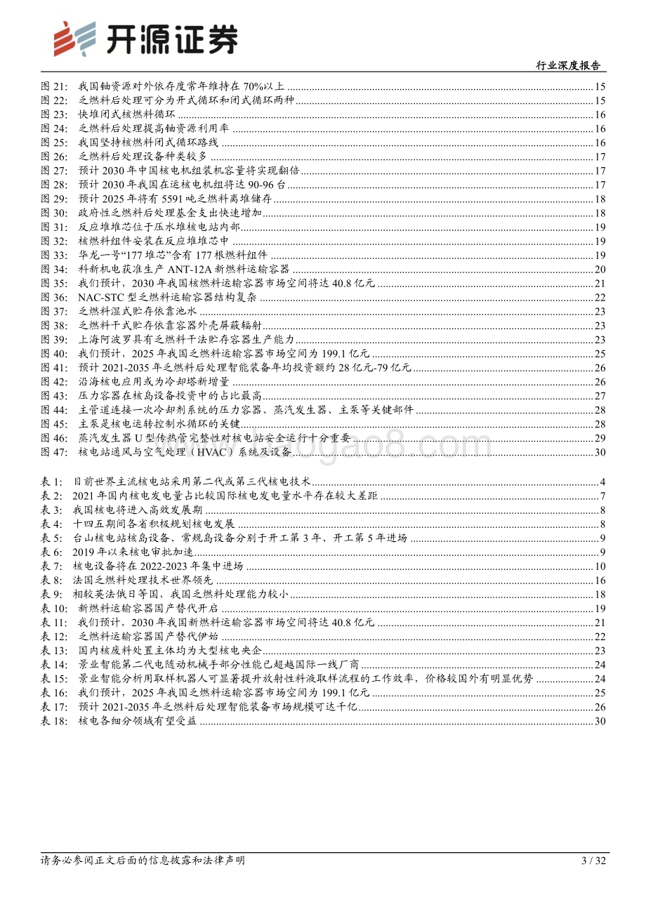 20230410_开源证券_机械设备行业证券研究报告：核电设备迎景气周期乏燃料后处理长坡厚雪_33页.pdf_第3页