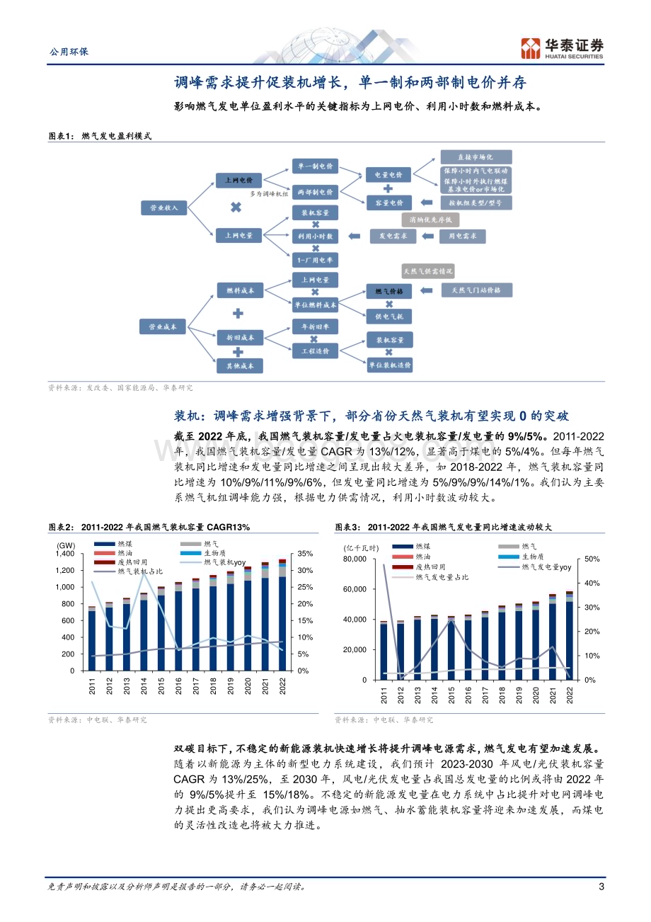20240425_华泰证券_公用环保行业：装机与成本双拐点气电价值重估_26页.pdf_第3页