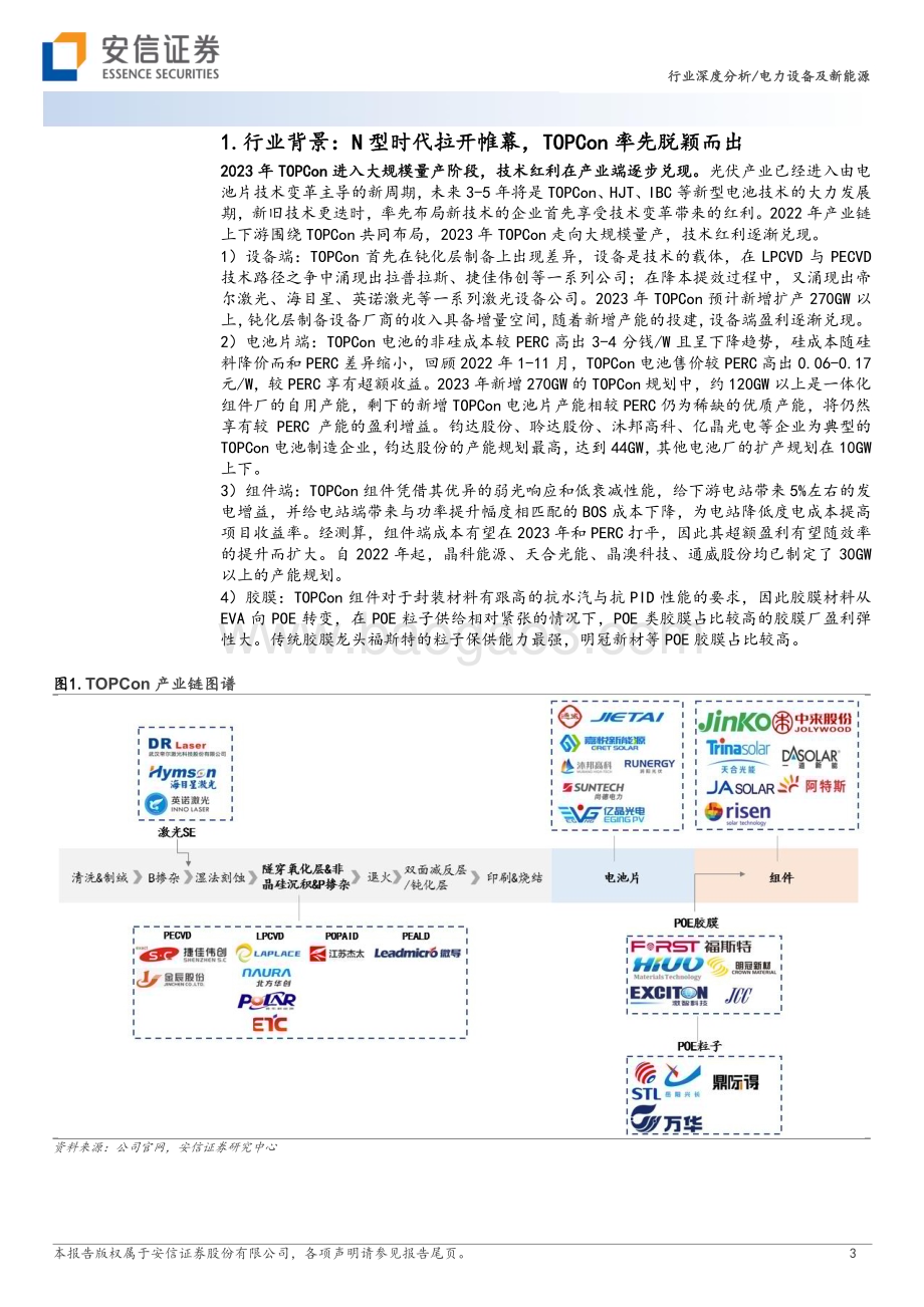 20230528_安信证券_电力设备及新能源行业深度分析：TOPCon迎规模量产技术红利释放_20页.pdf_第3页
