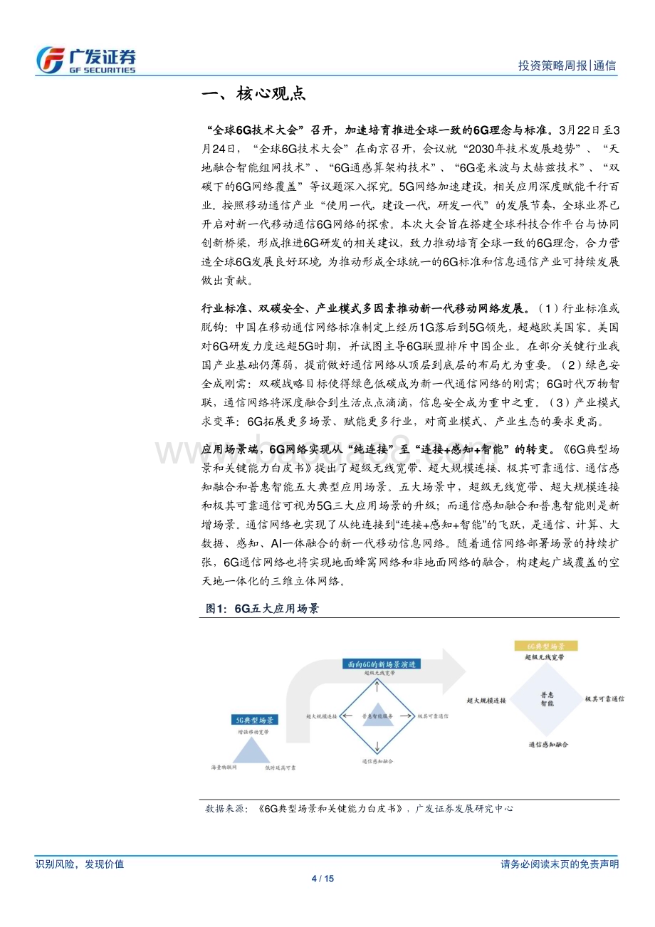 20230326_广发证券_通信行业证券研究报告：“全球6G技术大会”召开加速培育推进6G理念标准_16页.pdf_第4页