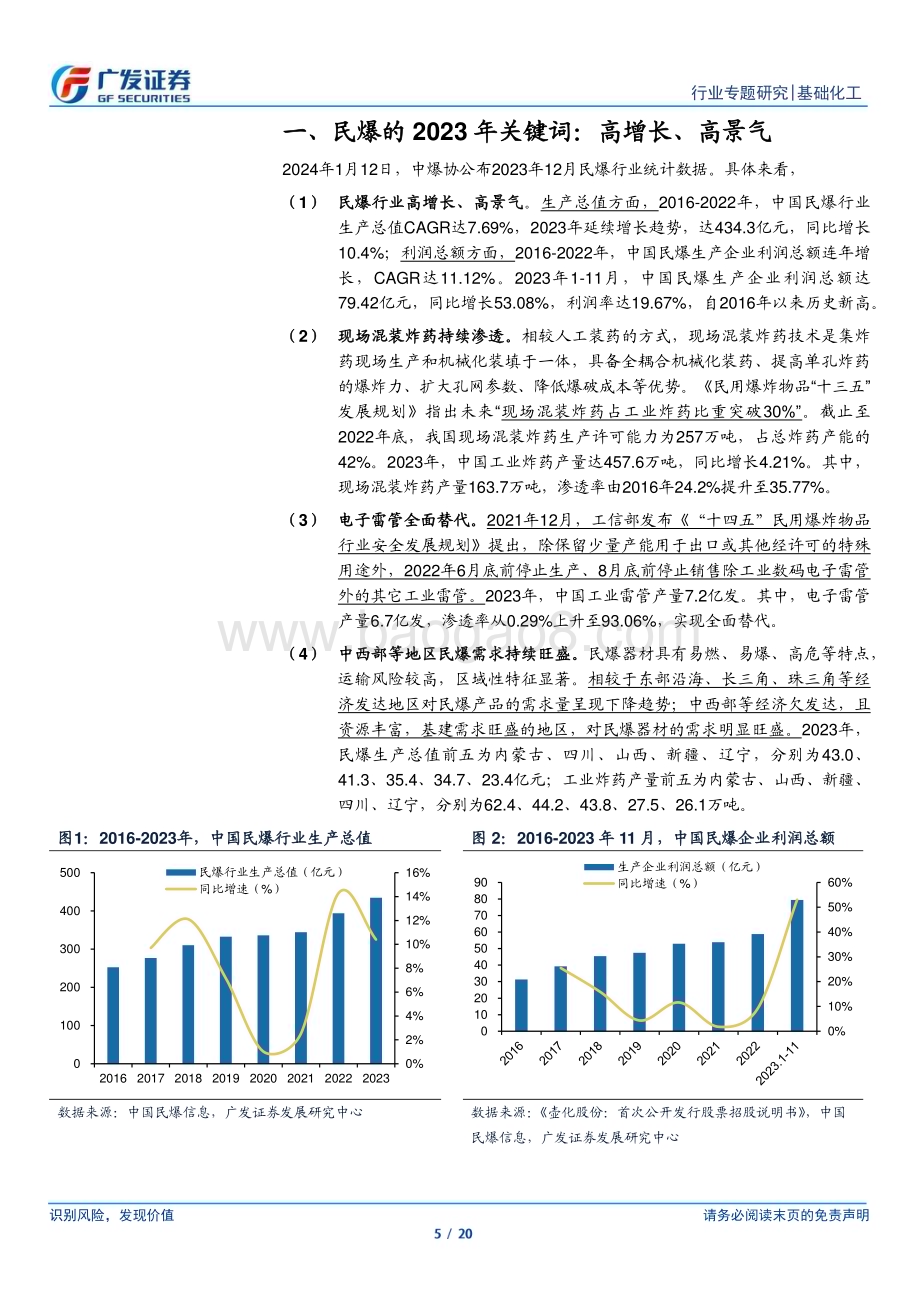 20240115_广发证券_基础化工行业：民爆行业23年数据解读及投资逻辑梳理_20页.pdf_第5页