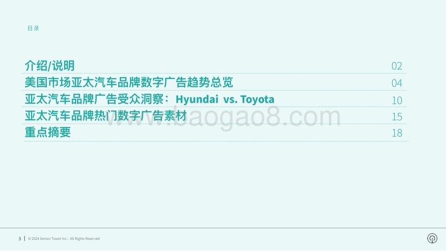 20240418_SensorTower_汽车行业美国市场亚太汽车品牌数字广告洞察：2024年亚太汽车品牌在美国市场数字广告投放趋势分析_24页.pdf_第3页