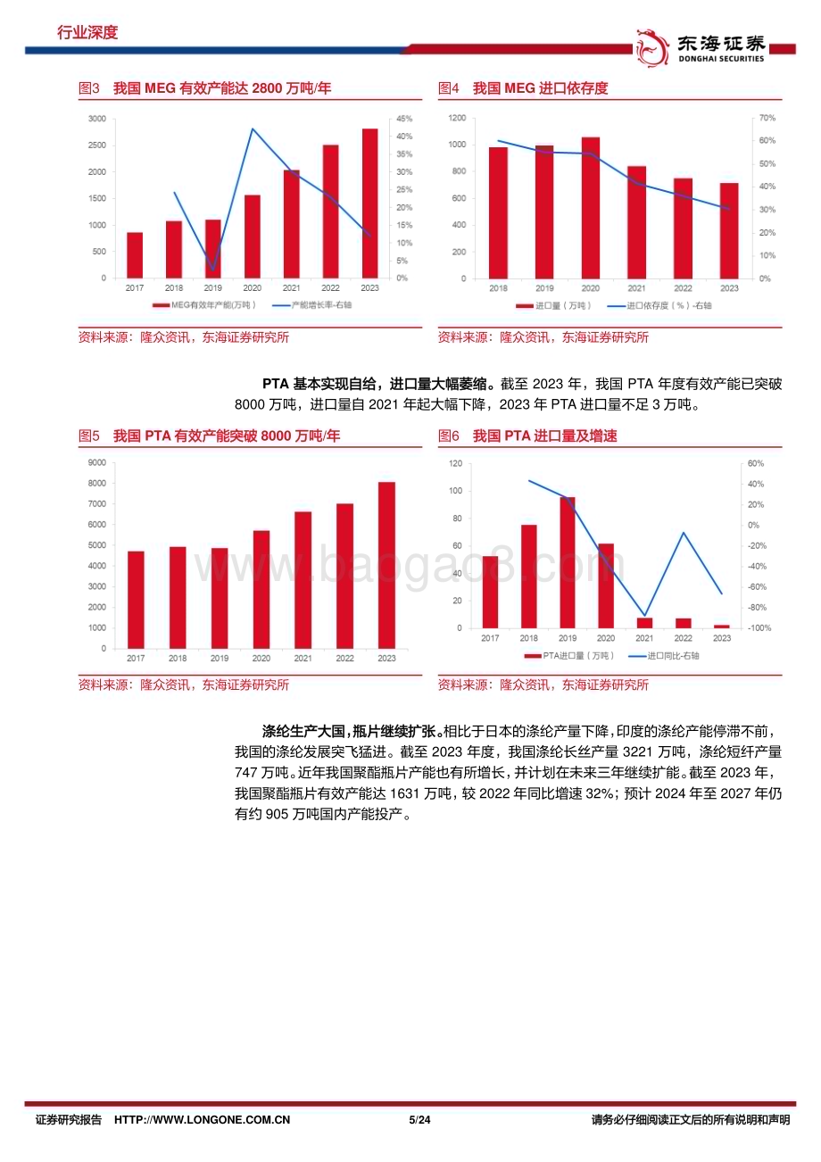 20240126_东海证券_化工行业系列：出海研究我国聚酯链全球竞争力提升出海推动新增长_24页.pdf_第5页