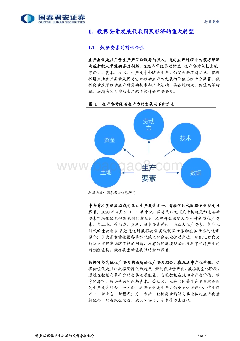 20230316_国泰君安证券_计算机行业证券研究报告：数据要素开启数字经济新时代_24页.pdf_第3页