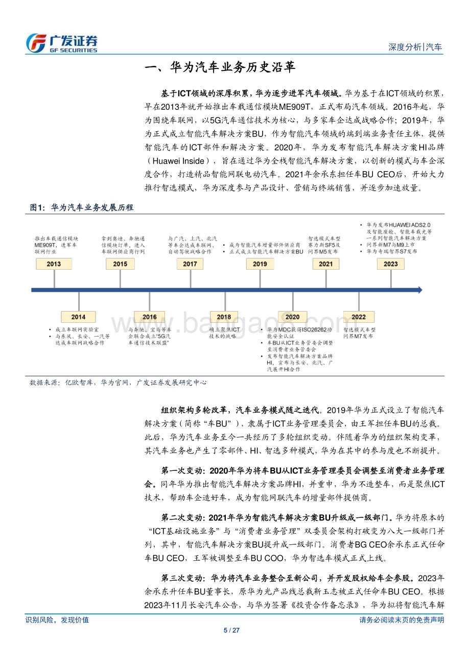 20240209_广发证券_汽车行业：华为汽车产业链系列报告华为赋能下的车企具备下一阶段Winner的潜质_27页.pdf_第5页