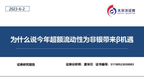 20230602_太平洋证券_非银金融行业证券研究报告：为什么说今年超额流动性为非银带来β机遇_22页.pdf