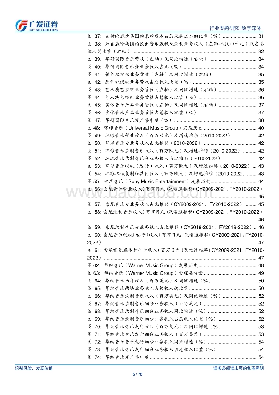 20230418_广发证券_数字媒体行业证券研究报告：音乐行业头部唱片盈利稳增流媒体抢占产业链份额_71页.pdf_第5页