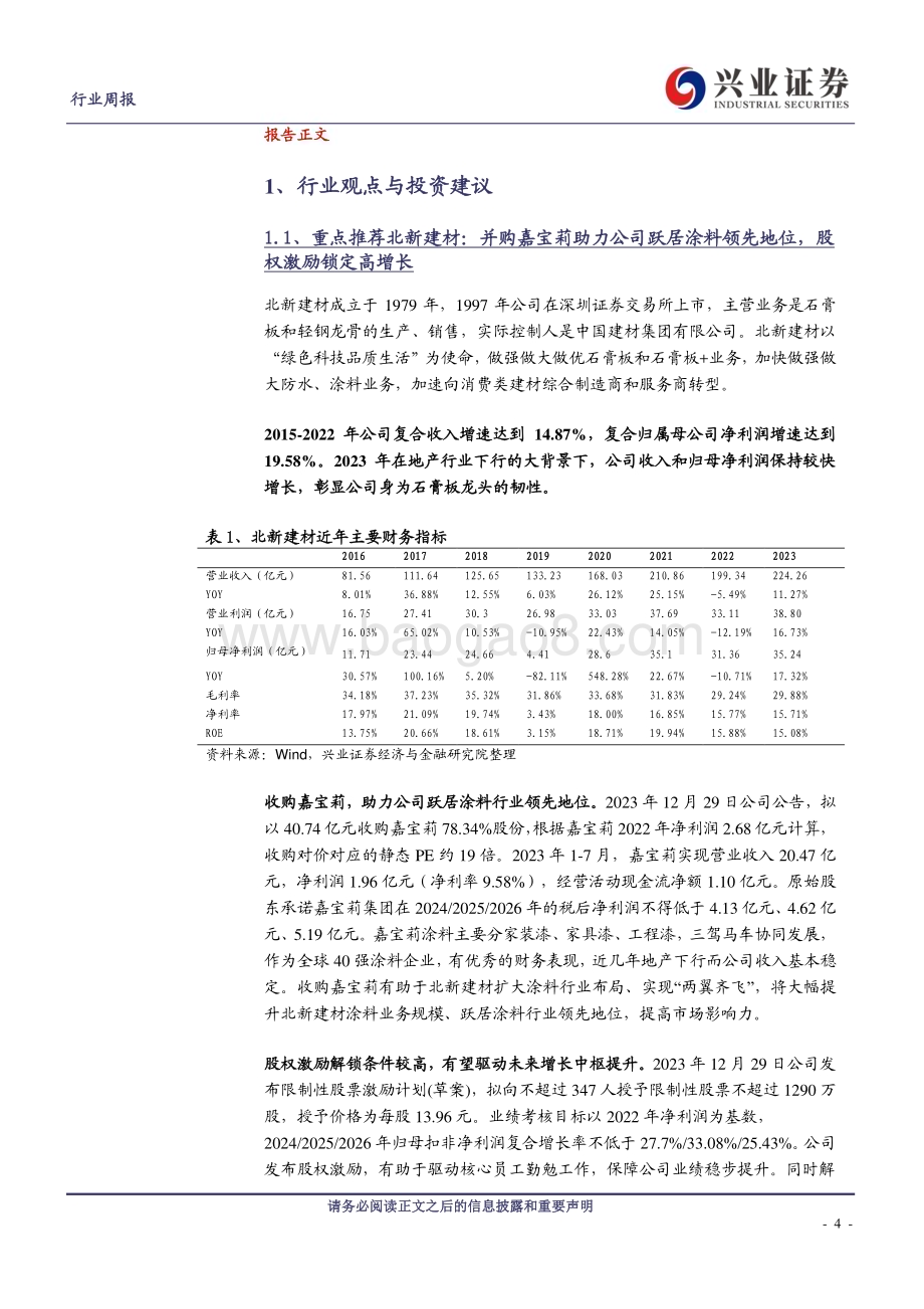 20240324_兴业证券_建筑材料行业：国常会优化地产政策关注建材龙头底部机会_21页.pdf_第4页