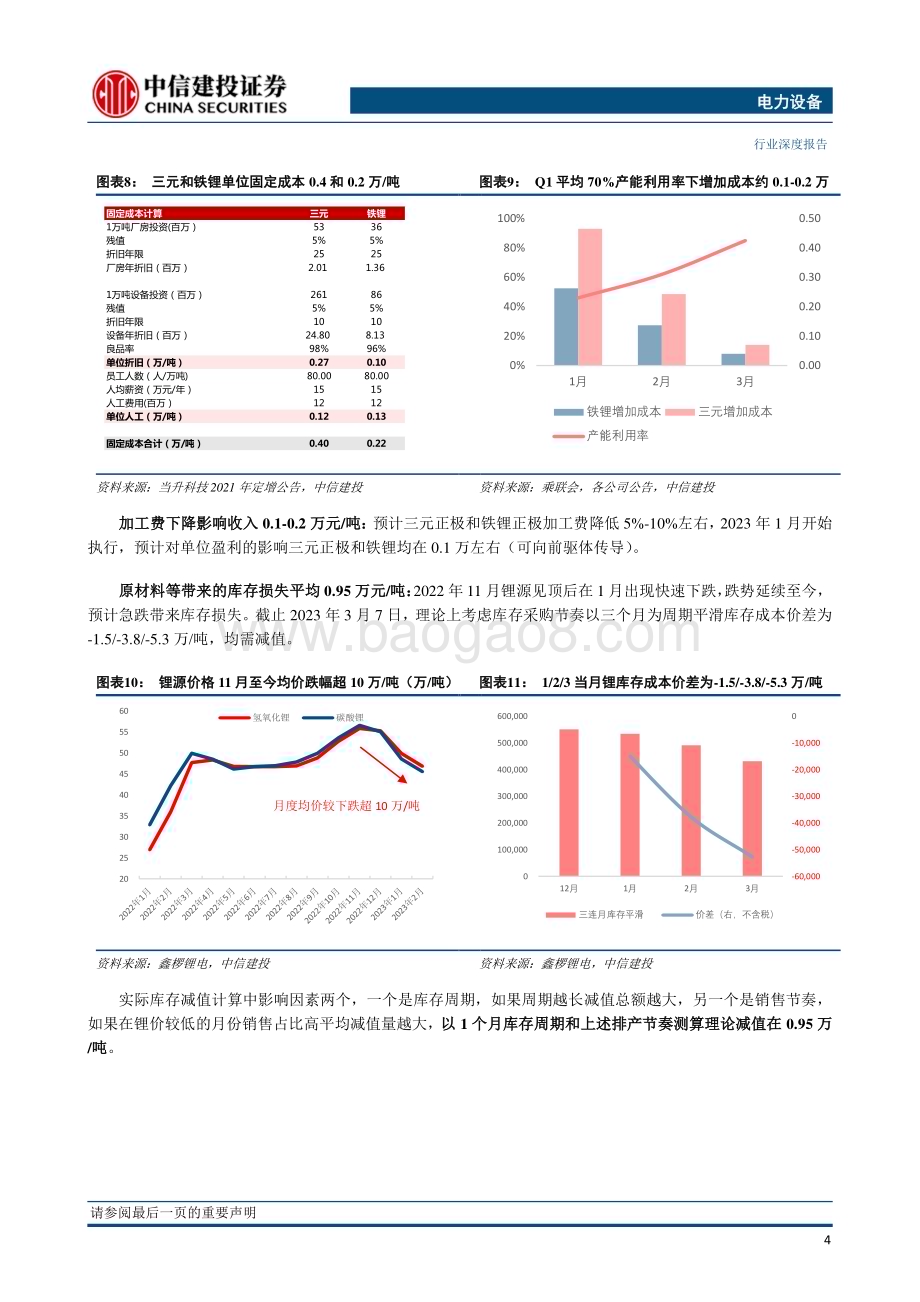 20230310_中信建投证券_电力设备行业证券研究报告：锂电材料盈利拐点或在二季度有望形成V字走势_21页.pdf_第5页