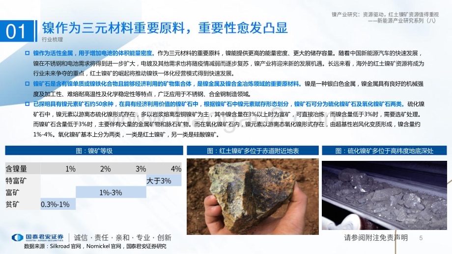 20230517_国泰君安证券_新能源产业研究系列证券报告：镍产业研究资源驱动红土镍矿资源值得重视_18页.pdf_第5页